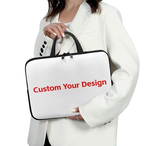 HUGS IDEA Laptop Sleeve Carrying Case for Women Computer Cover with Handle Notebook Messenger - color: Custom Laptop Bag, size: 17inch