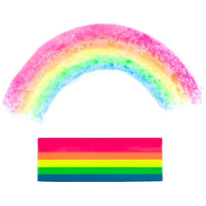 eeBoo: Jumbo Wax Crayon: Rainbow Fluorescent – 6 Vibrant Colors in One Chunky Crayon, 4" x 1.5" x 0.625" Block, Art & Coloring Supplies, Kids Ages 3+