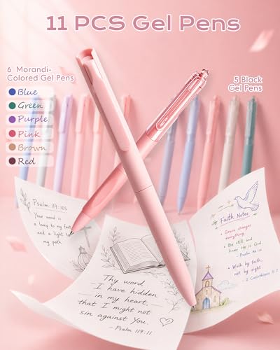 XKDOUS 60 Pcs Bible Study Supplies, Bible Study Kit for Women, Bible Journaling Supplies with Spiral Notebook Journal, Bible Tabs, Pen Case and More, Bible Highlighters and Pens No Bleed for Books - color: Pink
