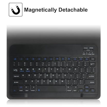 9",9.7",10.1",10.5",10.9",11" Tablet Universal Case with Keyboard, Case with Removable Wireless Bluetooth Keyboard & Pen Holder for iPad, Galaxy and Other 9-11 inch Tablet