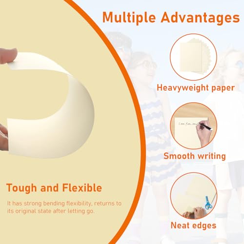Guakicae 24 Sheets Cream Cardstock 8.5 x 11 Craft Paper, 300gsm/110lb Heavyweight Paper Card Stock for Cards Making, Invitations, Business Cards, Birthday - color: Cream, size: 8.5x11-24pcs