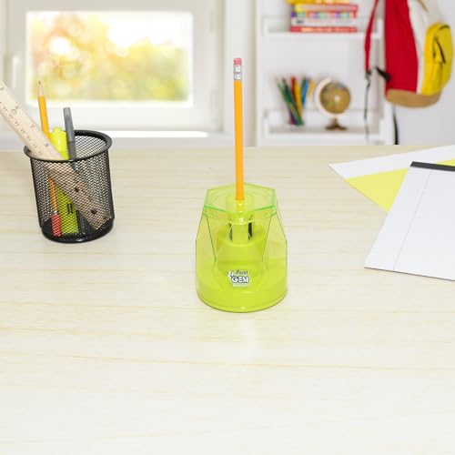 Westcott iPoint® GEM Battery Pencil Sharpener, Neon Green (00577) - color: Neon Green