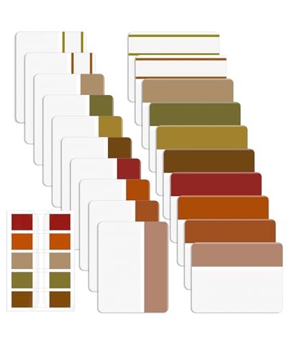 Mr. Pen- Sticky Index Tabs, 500 Pcs, 21 Sets, Earthy | Writable Colored Pages Markers Labels for Reading Notes, Books, Binders, Notebook, Folders and Classify Files - color: Earthy