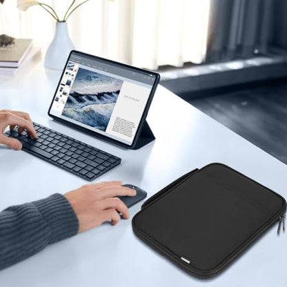 Dadanism 9-11 Inch Tablet Sleeve Padded Carrying Case with Handle, Protective Travel Bag for iPad A16 11" 2025, iPad Air M4/Pro M5 11", iPad 10th Gen 10.9", iPad 10.2", Galaxy Tab A11+ 11", Black - color: Black