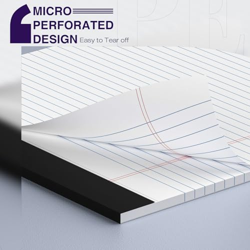 12 Pack Legal Pads 8.5 x 11 College Ruled 600 Sheets Note Pads 8.5 x 11 Inch Notepads Perforated Writing Pads 8.5 x 11 Pads of Paper Lined White Paper, 50 Sheets per Notepad for Home, Office, School - size: 8.5 x 11 In - White, style: 12 Pack