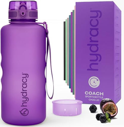 Hydracy 2L Large Water Bottle, 100% BPA Free Tritan Plastic, Leakproof, Zero Condensation, Motivational Timeline, Safe, Non-Toxic, Durable, Smart Design | BPA-Free Tritan, Leakproof Flip-Top Lid,No-Sweat Sleeve,Carry Strap,Daily Intake Tracking for Gym,Sp