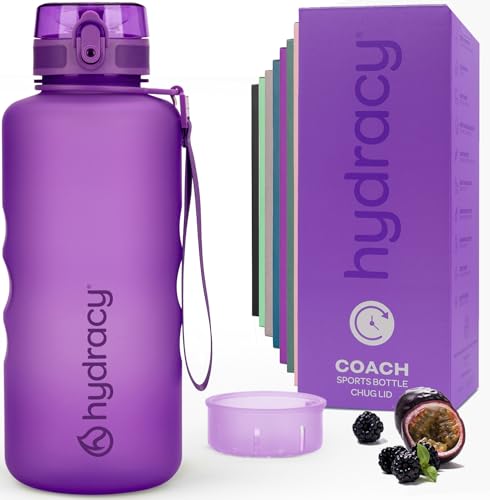 Hydracy 2L Large Water Bottle, 100% BPA Free Tritan Plastic, Leakproof, Zero Condensation, Motivational Timeline, Safe, Non-Toxic, Durable, Smart Design | Leak Proof Gym Bottle with times to drink and no sweat Sleeve - Ideal for Fitness Sports & Outdoors