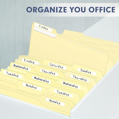 File Folder, PANDRI 270 Pack File Folder, 1/3 Cut Tab, Letter Size, Filing Folder for Office School Business, Manila - color: Manila