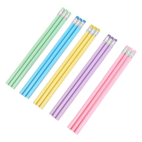 150 Pieces Triangle Pencils Wood Rubber Head Sketch Drawing Pen HB Pencil School Office Learning Stationery