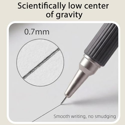 2Pcs 0.7 mm Metal Mechanical Pencils Set,Lead Drafting Pencil with 2 Tube Lead Refills for Art Writing, Sketching Drawing - size: 0.7mm