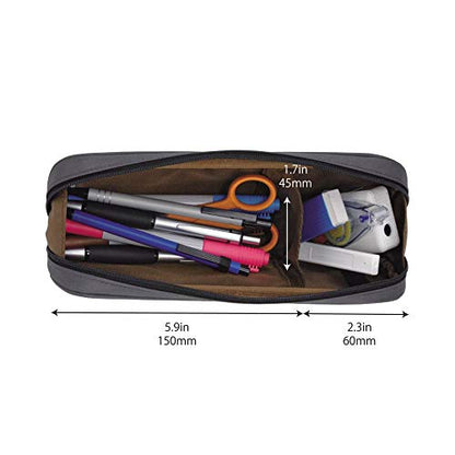 LIHIT LAB Large Capacity Zipper Long Pencil Case For School Office College, Big Capacity Pencil Bag Holder Adults Teen Boys Girls, Travel Cosmetics Storage, Navy Camo (A7552-132) - color: Navy Camo