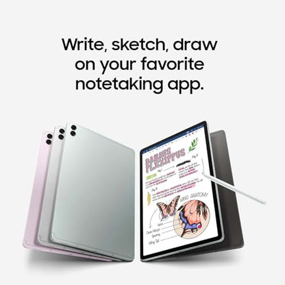 Alovexiong S Pen for Samsung Galaxy Tab S9 FE/S9 FE Plus, SM-X510, SM-X516B, SM-X610, SM-X616B, 4096 Levels of Pressure Sensitivity, Metal, Silvery - color: Silvery