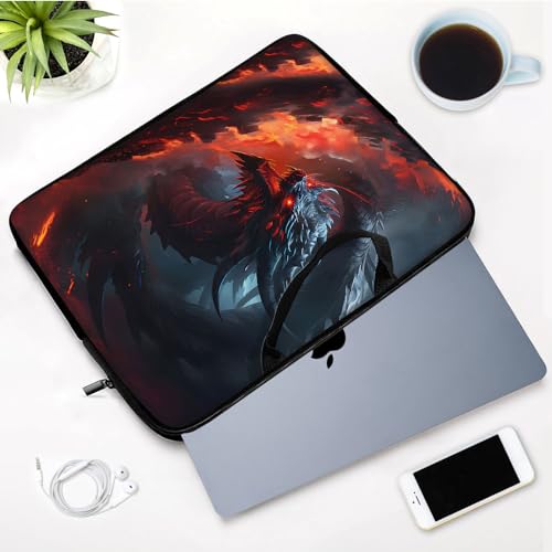Laptop Sleeve Bag with Handle Computer Protective Soft Cover Case for 14 Inch 13 Inch Laptop,Fire Dragon - color: Fire Dragon