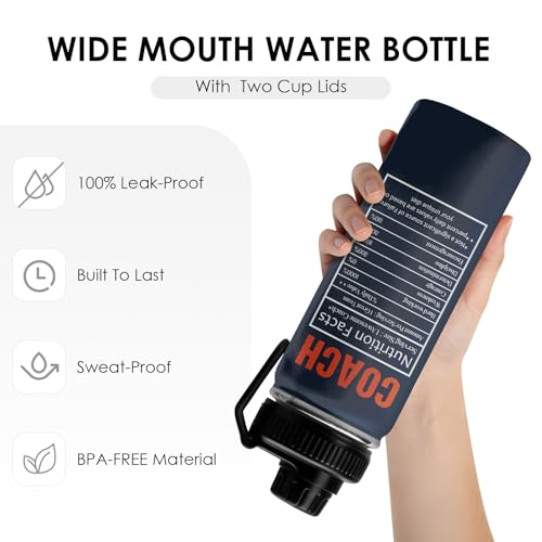 Coach Gifts 18 Oz Water Bottle, The Man The Myth The Legend Coach Gifts, Christmas Birthday Cheer Coachs Gift, SoccerSoftball Basketball Swim Coachs AppreciationGifts for Him - color: Coach