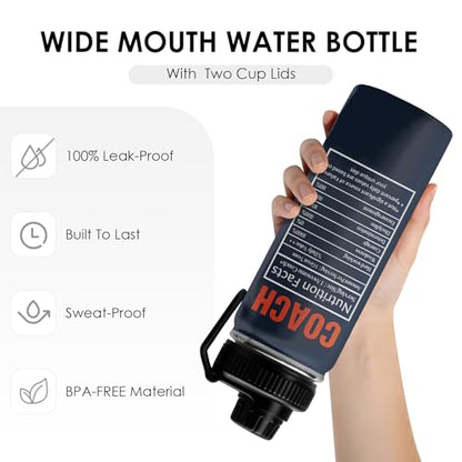 Coach Gifts 18 Oz Water Bottle, The Man The Myth The Legend Coach Gifts, Christmas Birthday Cheer Coachs Gift, SoccerSoftball Basketball Swim Coachs AppreciationGifts for Him - color: Coach