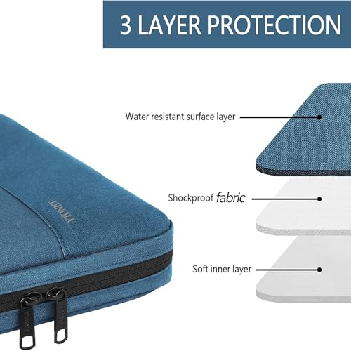Ytonet Laptop Sleeve Case 16 Inch 15-15.6 Inch, Carrying Case with Handle | Compatible with HP Dell Lenovo Asus Notebooks, Laptop Cover, Water Resistant, Slim, TSA, Gifts for Men Women, Deep Teal - color: Deep Teal, size: 16 inch