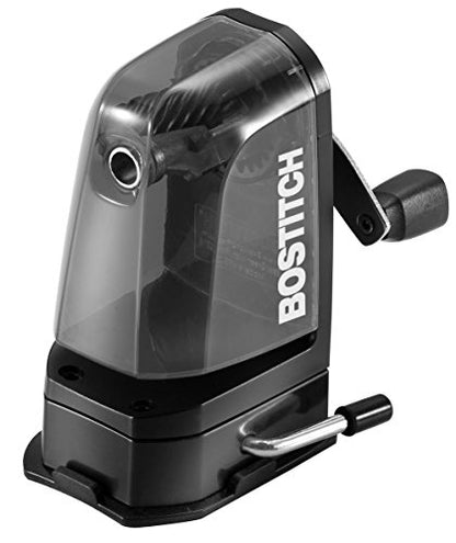 Bostitch Office Multi-Mount Manual Pencil Sharpener, Vacuum Mount or Screw Mount, Black (MPS2-BLK) - color: Black