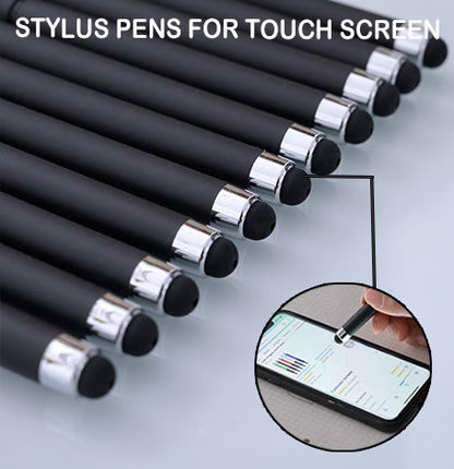 MiSiBao 0.7mm Black Ink Gel Ink Rollerball Pens 2 in 1 Medium Point Pens with Stylus Work Pen Smooth Writing for Office Black gel pen (Black-18pack) - color: Black-0.7mm-18pack