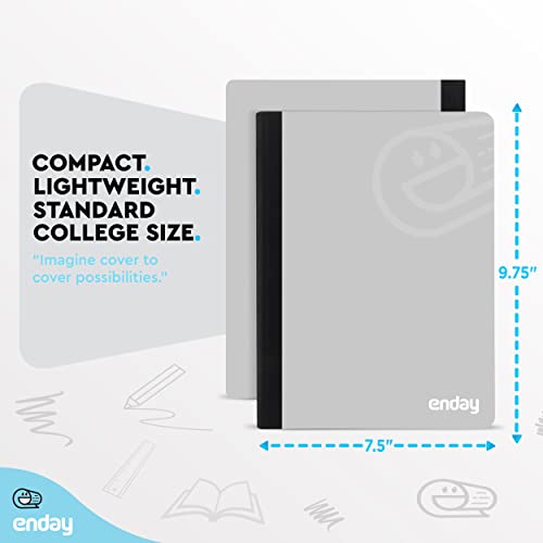 Enday Composition Notebooks College Ruled Paper, Grey Hard Cover Composition Notebook, Premium Lined Composition Books, 100 Sheets Ruled Notebook - color: Grey, style: College-Ruled
