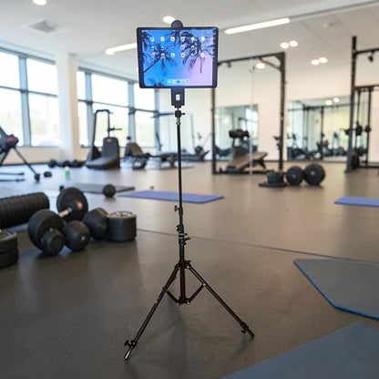 Socialite Elevate Reverse Leg Heavy Duty Light Stand/Tripod, Includes Universal Tablet & Phone Mount for iPad & Smartphone, Perfect for Travel and All Photography, Video. Adjusts 18.9" to 8 feet