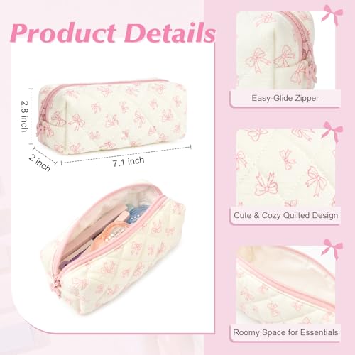 22Pcs Book Annotation Kit Aesthetic Pencil Case with Supplies School Annotation Supplies Gel Pen Transparent Sticky Note Taking Bible Study College Stationery Supplie (Pink Bows) - color: Pink Bows