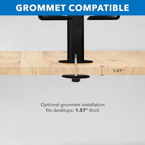 Mount-It! Universal Tablet Stand with Tilt, Anti-Theft Retail iPad POS Kiosk Stand, Fits 9.7"–13.1" Tablets, 90° Rotation & 180° Tilt, 20 lb Capacity, Steel Countertop Mount, Black - color: Black