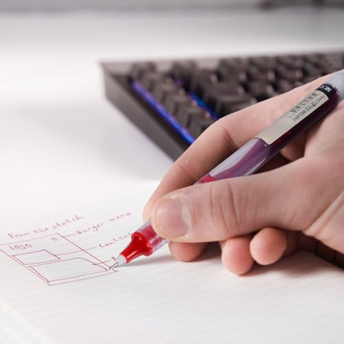UPKOCH Quick-drying Gel Pens for Students 0.5mm Fine Point Ink Pens 9pcs Black Red Blue for School Exams and Office Use