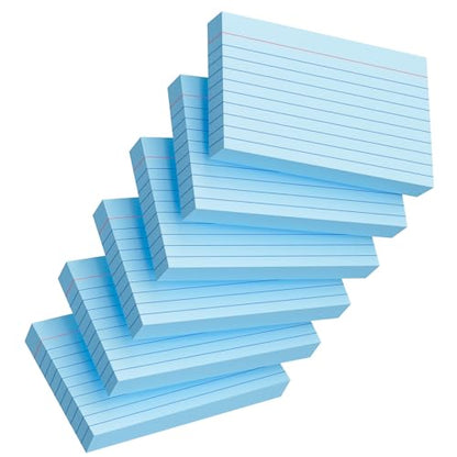 Index Cards 3x5 Inch, 300sheets, Flash Cards,Ruled Lined Blue Note Cards Paper For Studying, Schools Supplies, College, Office And Home Organization, Note Taking Supplies - color: Blue