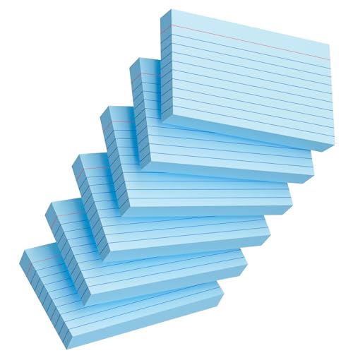 Index Cards 3x5 Inch, 300sheets, Flash Cards,Ruled Lined Blue Note Cards Paper For Studying, Schools Supplies, College, Office And Home Organization, Note Taking Supplies - color: Blue