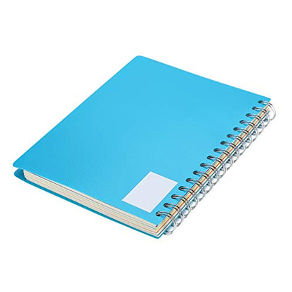 5-Subject Spiral Notebook with Page Dividers and Index Tabs, Hardcover Wire Bound Ruled Notebooks Memo Planner Daily Notepad for Students Teens Office School, 240 Pages Lined Paper, A5 Size, Blue - color: A5 Blue