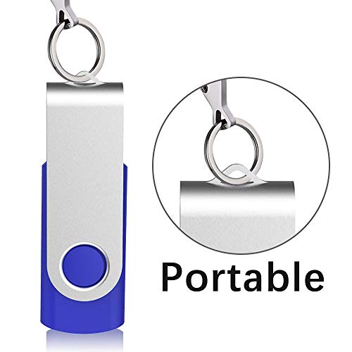 Aiibe 50Pcs 4GB Flash Drive Bulk USB Flash Drive 4GB 50 Pack USB 2.0 Thumb Drives Memory Stick USB Drive, Blue - color: 50PCS Blue, size: 4GB
