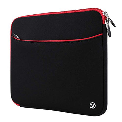 Padded Black Red 12 11.6-inch Laptop Sleeve for HP Chromebook, Elite, EliteBook, Envy, ProBook, Stream 11.6 to 12-inch - color: Black Red