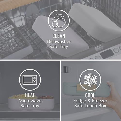 Bentgo® Modern - Leak-Resistant Bento Lunch Box For Adults, Teens, & Larger Appetites; Reusable BPA-Free Meal Prep Container with 3 or 4 Compartments, Dishwasher/Microwave Safe; 5 Cups (Dusk Blue) - color: Dusk Blue