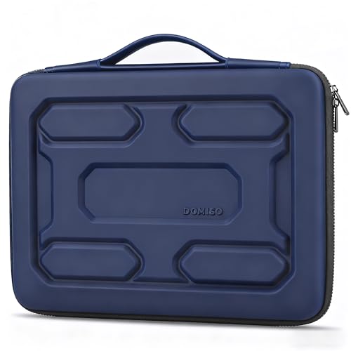 DOMISO 13.3 inch Laptop Sleeve with Handle Shockproof Computer Bag Waterproof EVA Protective Carrying Case for 13-13.3 inch Notebooks/13 MacBook Air/MacBook Pro Retina/Dell XPS 13/HP,Dark Blue - color: Dark Blue, size: 13.3 inch