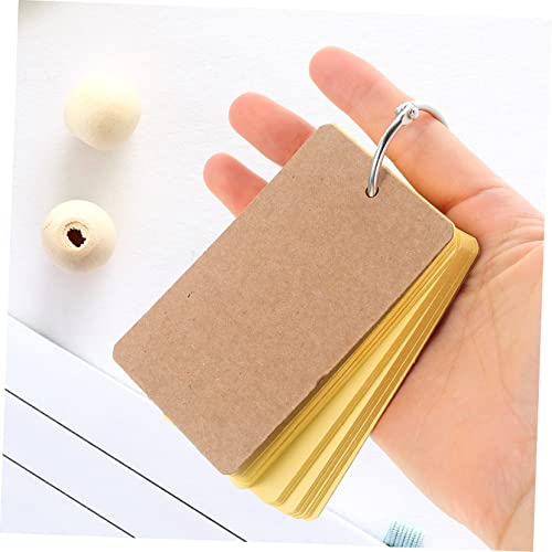 ARTIBETTER 7 Sets DIY Blank Flash Cards with Binder Rings Multi Color Memo Pads for Students Travel Diaries Creative Writing Study and Office Organization