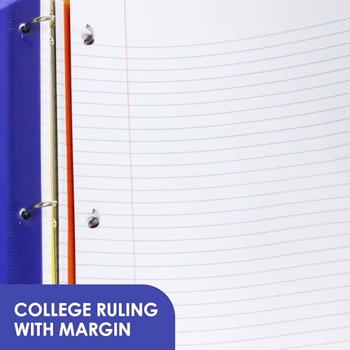 BAZIC Products College-Ruled Filler Paper, 100 Sheets, 2-Pack | 10.5 x 8 in, 3-hole punched, fit 3-ring binders, notes and homework - color: College Ruled (100 Sheets), size: 2-Pack