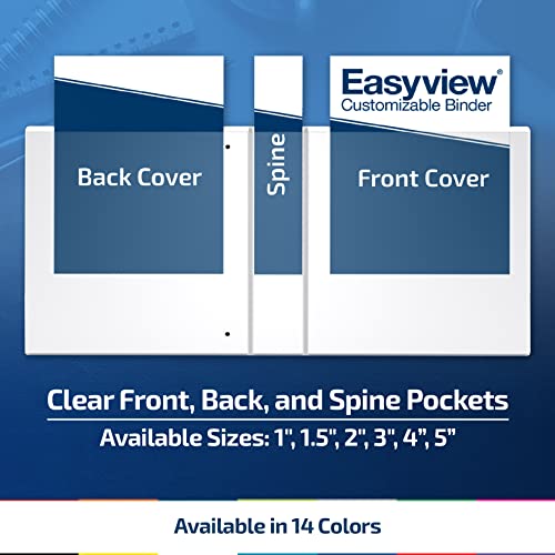 Easyview® Premium, 2" Round Ring, View Binder - Black