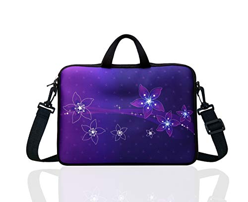 14-Inch Laptop Shoulder Bag Sleeve Case With Handle For 13" 13.3" 14" 14.1" Netbook/Macbook Air Pro - color: Purple