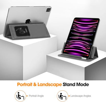 8-11 inch Tablet Sleeve Case with Pen Holder, Slim PU Lightweight Universal case with Foldable Stand for iPad 10th Generation 2022, iPad Pro 11, iPad mini6, Galaxy Tab S9/A9 Plus/A8 etc Gray - color: Gray