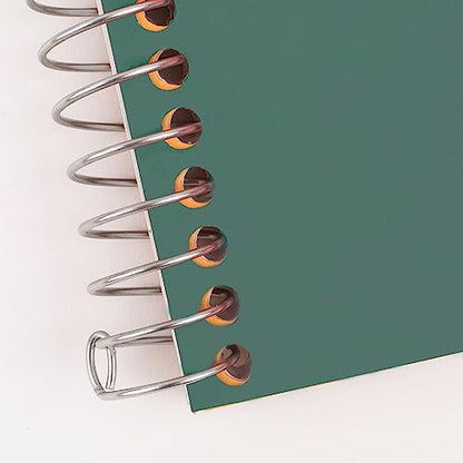 Five Star Small Spiral Notebooks, 6 Pack, 2 Subject, College Ruled Paper, 9-1/2" x 6", 100 Sheets, Amethyst Purple, Sedona Orange, Seaglass Green, Tidewater Blue, Gray, Black (73711)