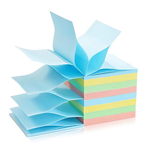 Phthdoty 8 Pads Pop Up Sticky Notes 3x3 Refills Pastel Colors Self-Stick Notes Pads Super Adhesive Sticky Notes Great Value Pack - color: 8 Pads Pastel Pop Up