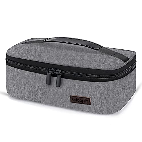 Gloppie Small Lunch Bag, Mini Lunch Box for Adults & Kids - CPC Certified, Food-Grade Lining | Portable Cooler for Work, School, Travel, (Grey) - color: Gray