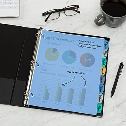 Avery Big Tab Write & Erase Durable Plastic Dividers for 3 Ring Binders, 8-Tab Sets, Pastel Multicolor, 24 Sets, 192 Divider Tabs (16171) - style: 24 Sets
