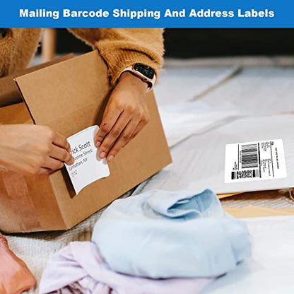 BESTEASY 3 1/3" x 4" Labels Shipping Labels for Laser Inkjet Printers, 6 Up Self Adhesive FBA Address Labels, White Matte Mailing Label Stickers (100 Sheets, 600 Labels) - size: 100 sheets, style: 6 up-3-1/3" x 4"