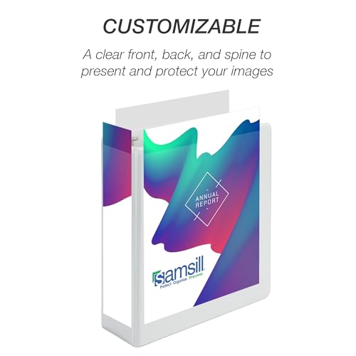 Samsill Economy 2 Inch Mini 3 Ring Binder, Round Ring Binder, Holds 5.5 x 8.5 Inch Documents, Customizable Cover, 2" View, 6 Pack, White - color: White, size: 2" View, style: 6-Pack