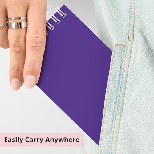 Taja Set of 8 Mini Pocket Notebook Top Spiral Nursing Notepads | Bright 3" x 5", Mini Little Spiral Notebook, Nursing Notepad, Perfect for Work, School, Office, Nurse, Travel - color: Bright