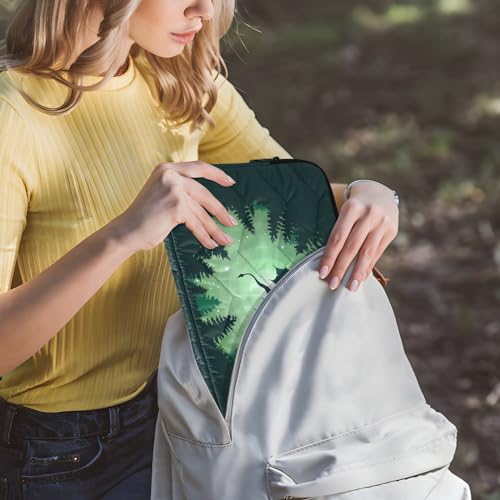 Cute Laptop Sleeve 13 inch Forest Dragon Starry Sky Dragon Green Laptop Cover for Women's 14 inch Waterproof Tablet Bag - color: Forest Dragon Starry Sky Dragon Green
