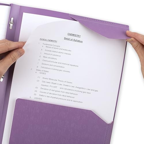 Five Star 2-Pocket Folder, Plastic Folder with Stay-Put Tabs and Prong Fasteners, Holds 8-1/2" x 11" Paper, Amethyst Purple (38750) - color: Purple, size: 1 Count (Pack of 1)
