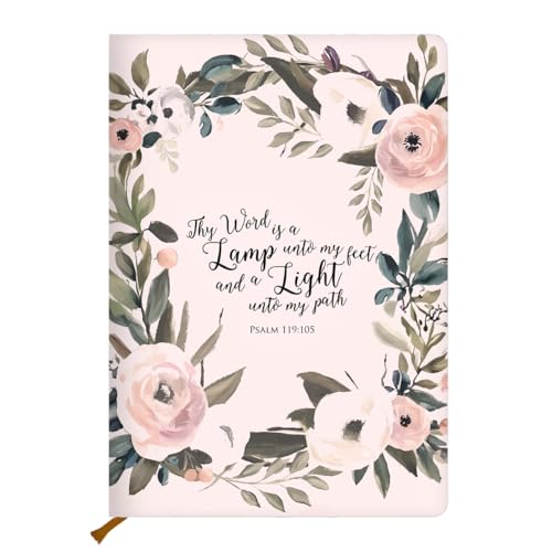 Bible Verse Gifts for Women, Christian Hard Shell Journal Notebook, Pink Flowers College Ruled Notebook, Inspirational Hardcover Notebooks, Journals for Writing Planner Note Taking 200 Sheets - color: Multi 1151