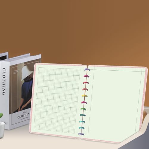Yaridar Letter Size Discbound Engineering Paper - 50 Sheets/100 Pages Graph Paper, 11 TUL Disc 100Gsm Green Tint Paper, 5 x 5 Graph Rule on Back, 8-1/2" x 11" - size: 1-Pack, style: 11-Disc/Letter Size